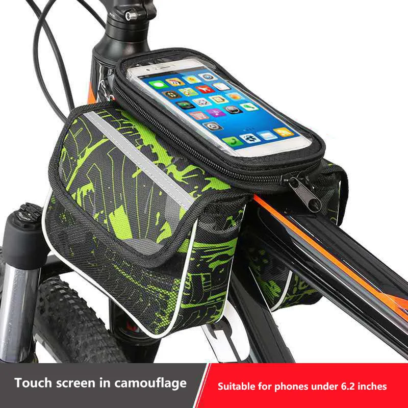 

Mew Bicycle Beam Bag Mountain Bike Front Bag Touch Screen Mobile Phone Bag Saddle Bag Frame Bag Cycling Equipment