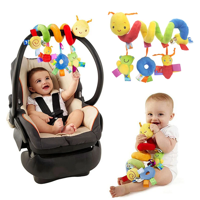 

Baby Rattles Mobiles Educational Toys For Children Activity Spiral Crib Toddler Bed Bell Baby Playing Kids Stroller Hanging Doll