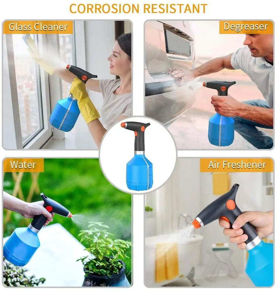 

Electric Plant Mister Spray Bottle,Indoor Handheld Watering Can Spritzer with Adjustable Spout,1L Garden Auto Plastic Sprayer