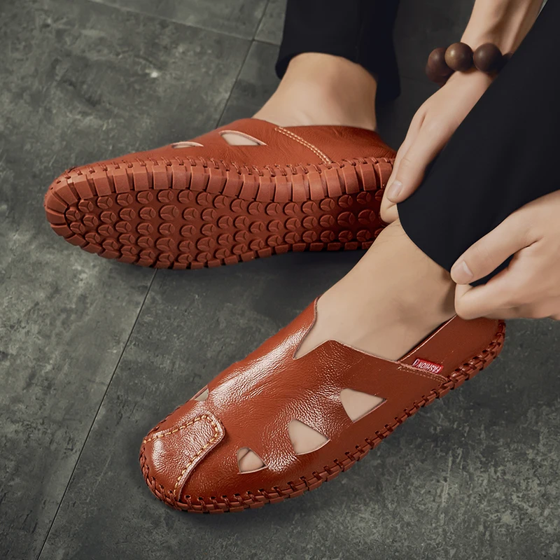 Новые мужские прогулочные туфли из микрофибры для отдыха мокасины лоферы на