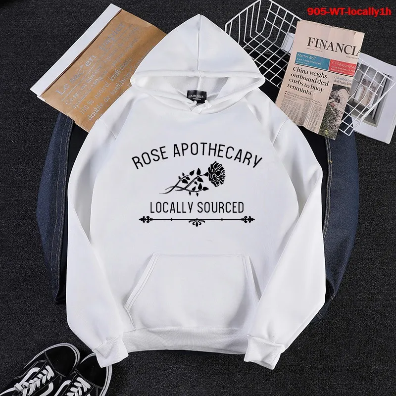 

Casual Vintage Pullovers Rose Apothecary Locally Sourced Print Hoodies Spring Harajuku Hoodie Women Sweetshirts Oversized Tops