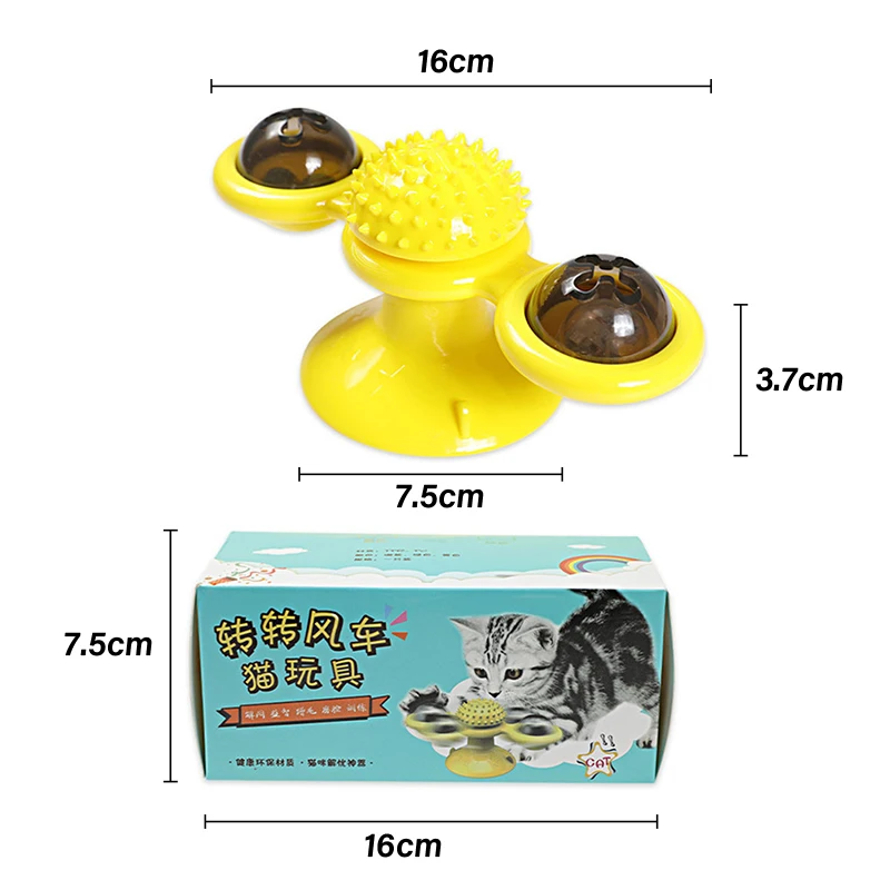 

Interactive Cat Toy Windmill Portable Cup Catnip Cats Puzzle Training Toy