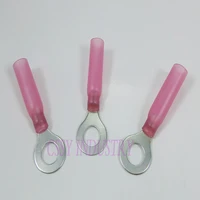 50pcs cold pressed heat shrink terminal circle shaped pre insulated end rv1 25 3 1 25 4s 1 25 5s 1 25 6 1 25 8 1 25 10 22 18awg