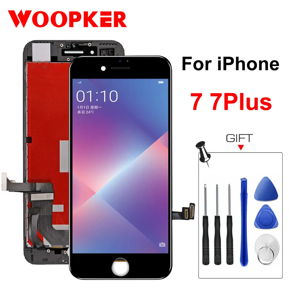 Сенсорный ЖК экран для iPhone 7 7plus дисплей в сборе дигитайзер Замена 7P ЖК|Экраны