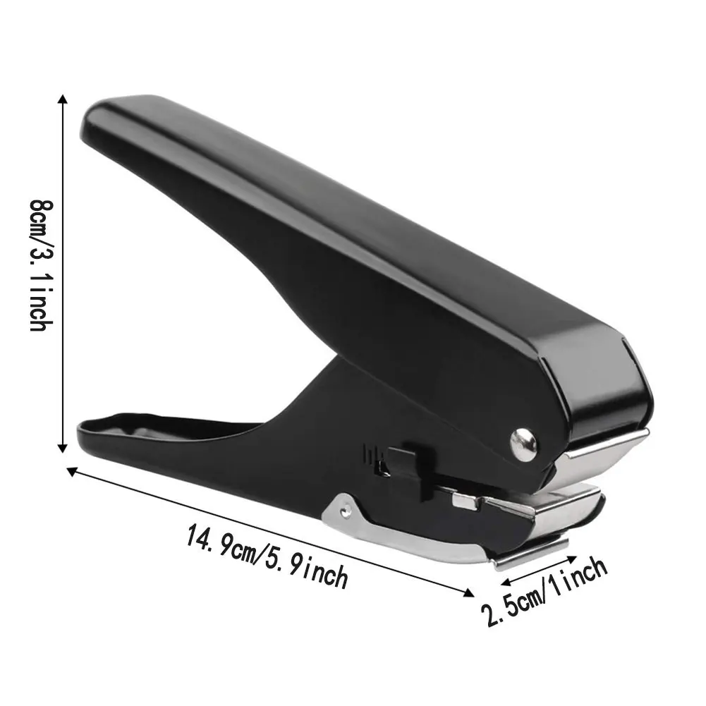 

Silver Metal Slot Punch Hand Slot Puncher ID Card Photo Badge Hole Punch Tag Tool Papers Voucher Perforator Hand Tool