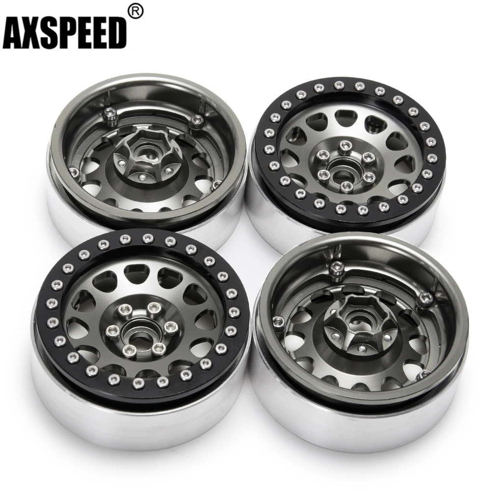 

AXSPEED 2.2" Metal Beadlock Wheel Hub Rim for 1/10 RC Crawler Car Axial SCX10 90046 Traxxas TRX4 D90 RR10 Wraith 90053