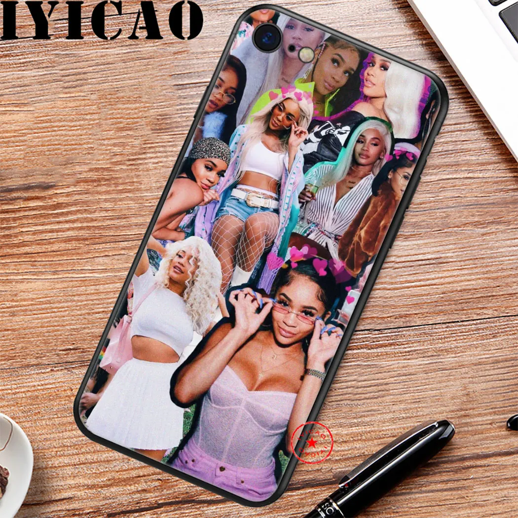 Рэппер Saweetie силиконовый мягкий чехол для iPhone 11 Pro Max XR X XS 8 7 6 6S Plus 5 5S SE |