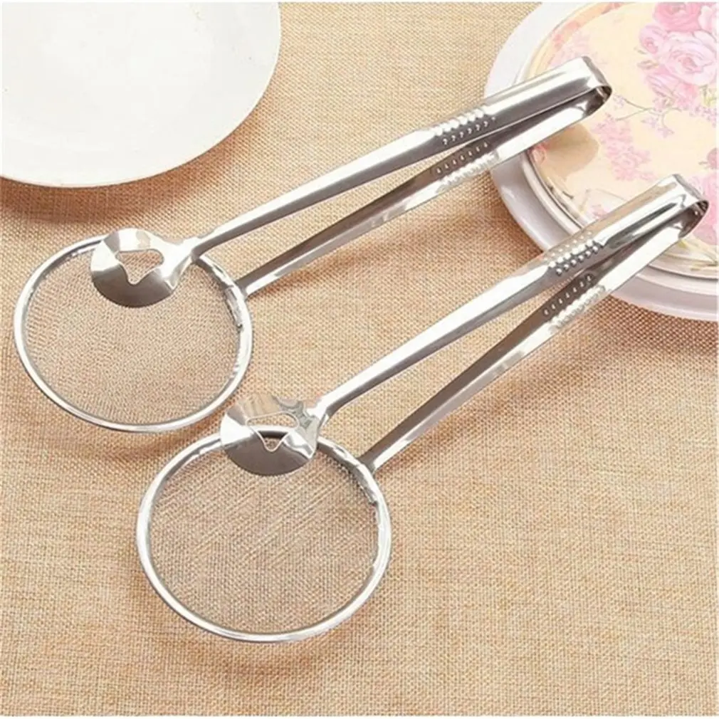 

Stainless Steel Drain Food Clip Multifunction Fried Food Fishing Oil Scoop Colander Strainer Drain Oilfolder Kitchen Tool 1PCS