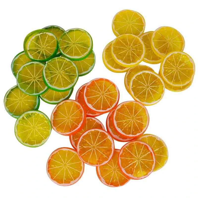 

Искусственные ломтики лимона, искусственные фрукты, мини-ломтики лимона, пластиковая модель искусственных фруктов, украшение вечерние рин...