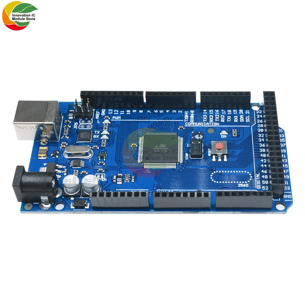 Ziqqucu MEGA2560 MEGA 2560 R3 ATMEGA16U2 ATMEGA2560 ATMEGA2560-16AU плата для Arduinio USB-кабеля 5 в заменить ATMega8U2 |