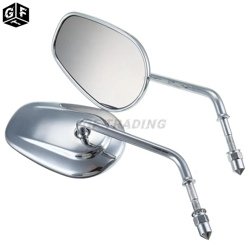1 пара мотоциклетное хромированное металлическое зеркало заднего вида для Harley Road