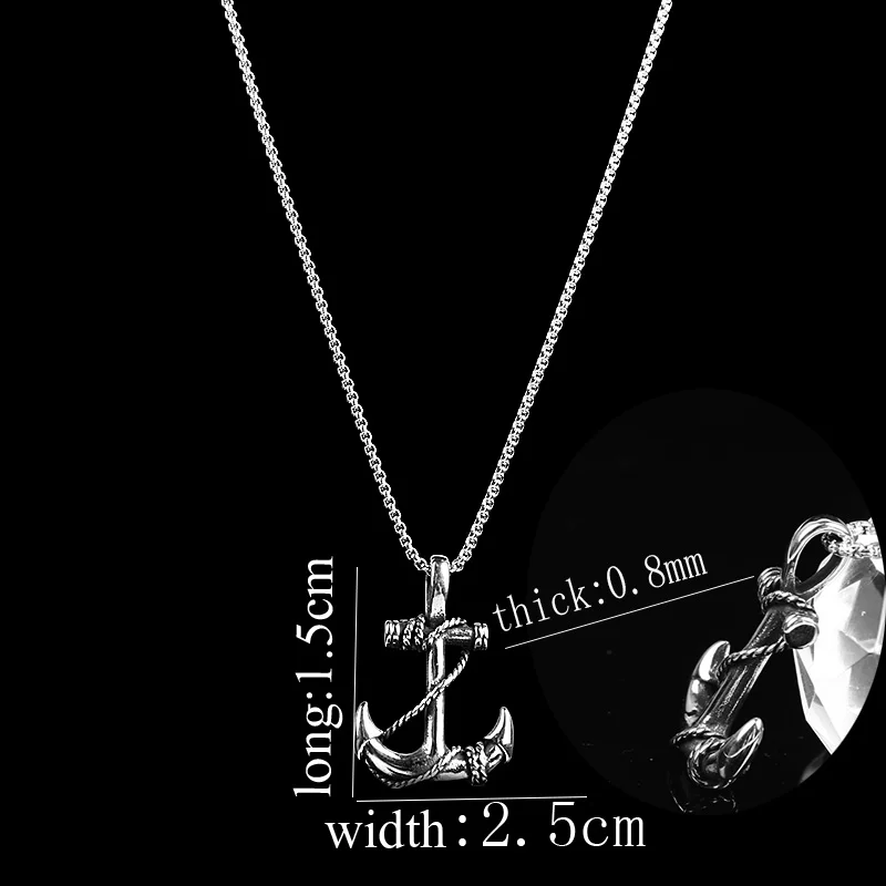 Новинка 2020 мужское ожерелье из нержавеющей стали Карибский пират якорь подвеска