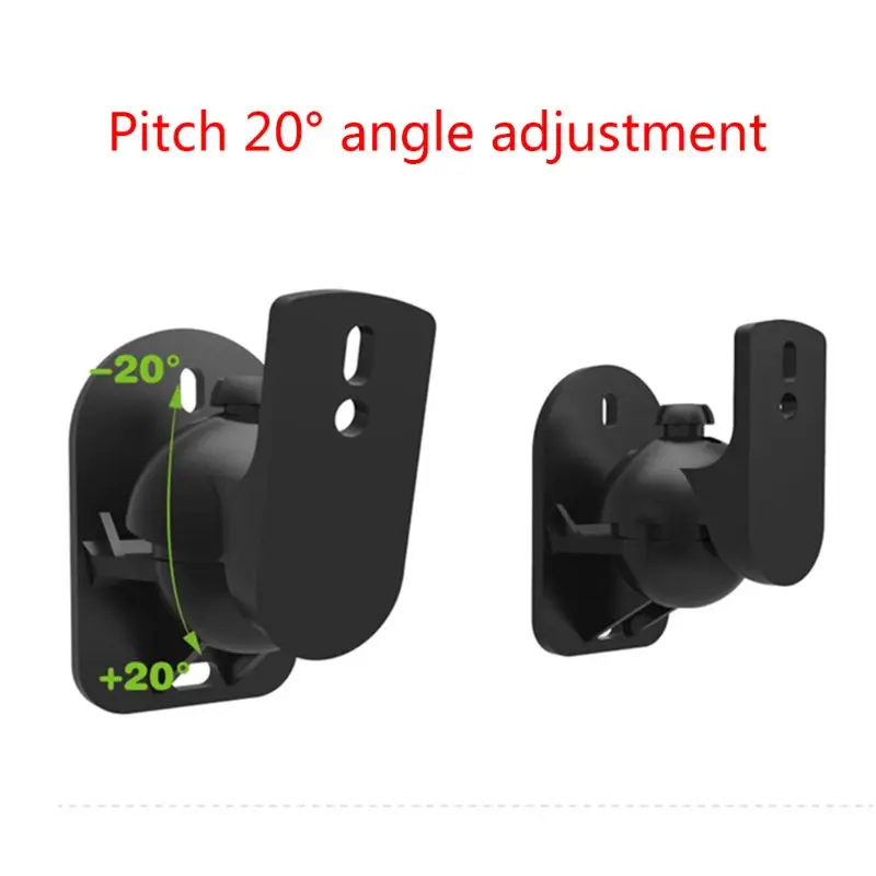 1Set Universal Satellite Speaker Wall Mount Bracket Ceiling Stand Clamp with Adjustable Swivel and Tilt Angle Rotation for - купить по