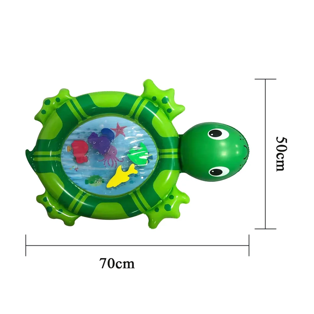 

Inflatable Water Mat Sea Turtle Shape Infants Toddlers Play Mat Swimming Toy BM88