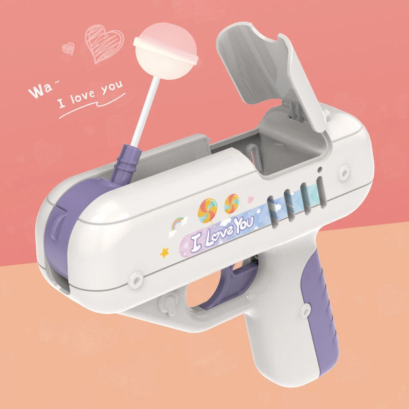 

2021 new candy lollipop gun girlfriend sweet toy novelty toy candy box for kids adults I love you fun surprise birthday gift