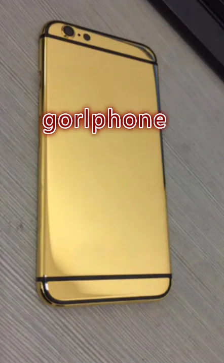 2020 средняя рамка задняя дверь корпус для телефона 6s 6 plus 24k настоящее позолоченное