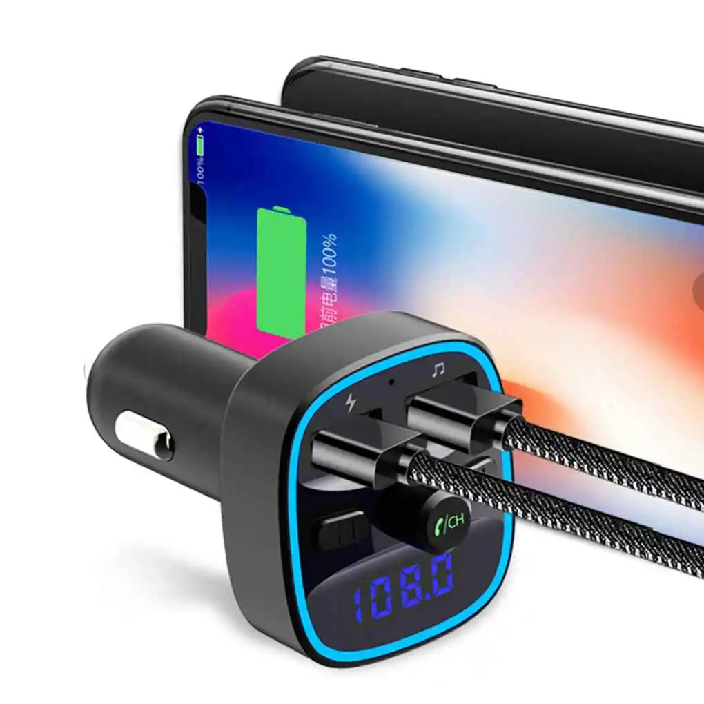 FM-трансмиттер T25 автомобильный с поддержкой Bluetooth 5 0 и 2-мя USB-портами | Автомобили