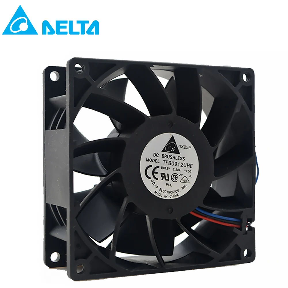 Оригинальный охлаждающий вентилятор для delta TFB0912UHE 9 см 92*92*38 мм 12 В 2 28 А