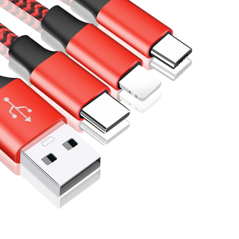 Подходит для Android type-C Apple Key Chain 3 в 1 зарядный кабель KY264 | Электроника