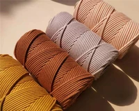 diy cord 3mm colorful braided solid core cotton rope for macrame bag craft decoration plant pot hanger