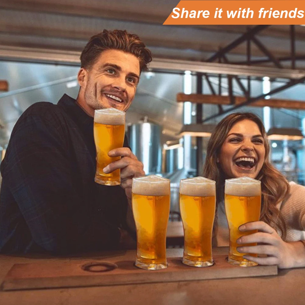 

Super Schooner Cups Glass Beer Mugs Set 4 in 1 Connected Drinking apacity Funny Beer Acrylic Cupes for Parties KTV Home Bar Gift