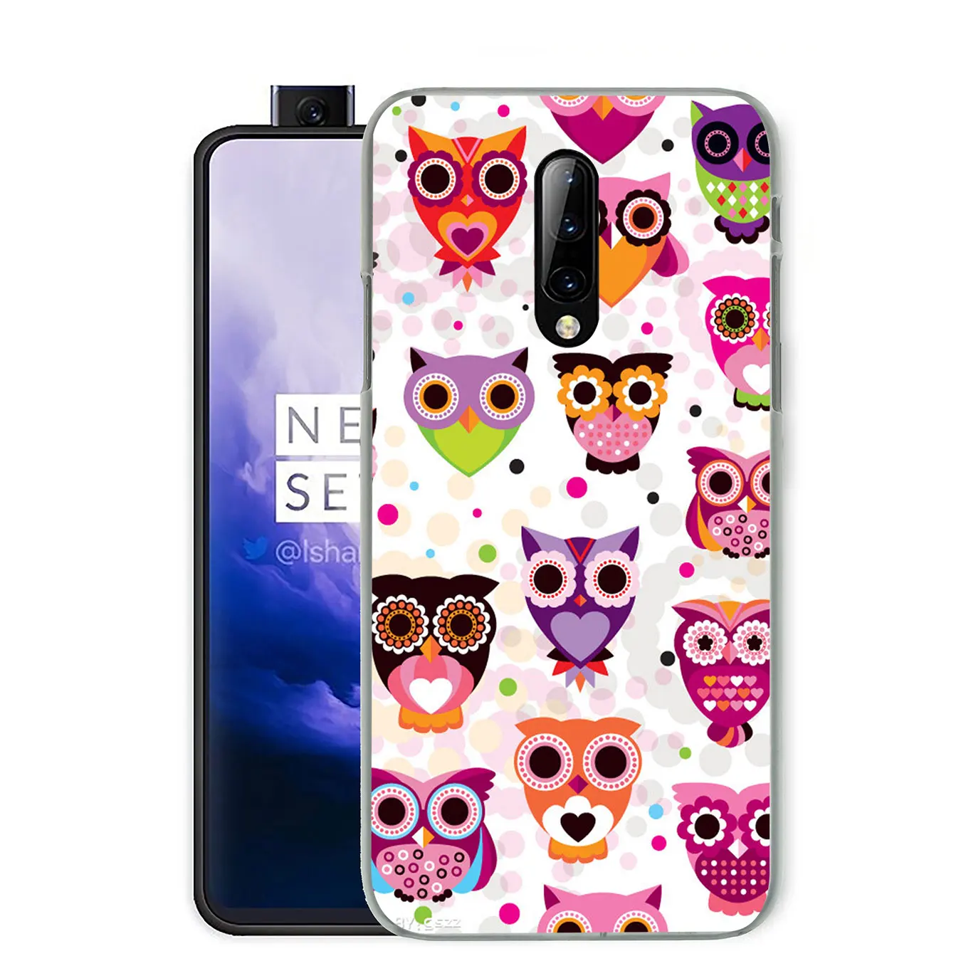 Цветной жесткий пластиковый чехол для телефона с изображением совы Oneplus 7 7T Pro 6 6T 5