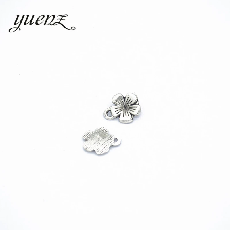 YuenZ 40 шт. подвески из сплава античные серебристые цветные в виде цветов ювелирные