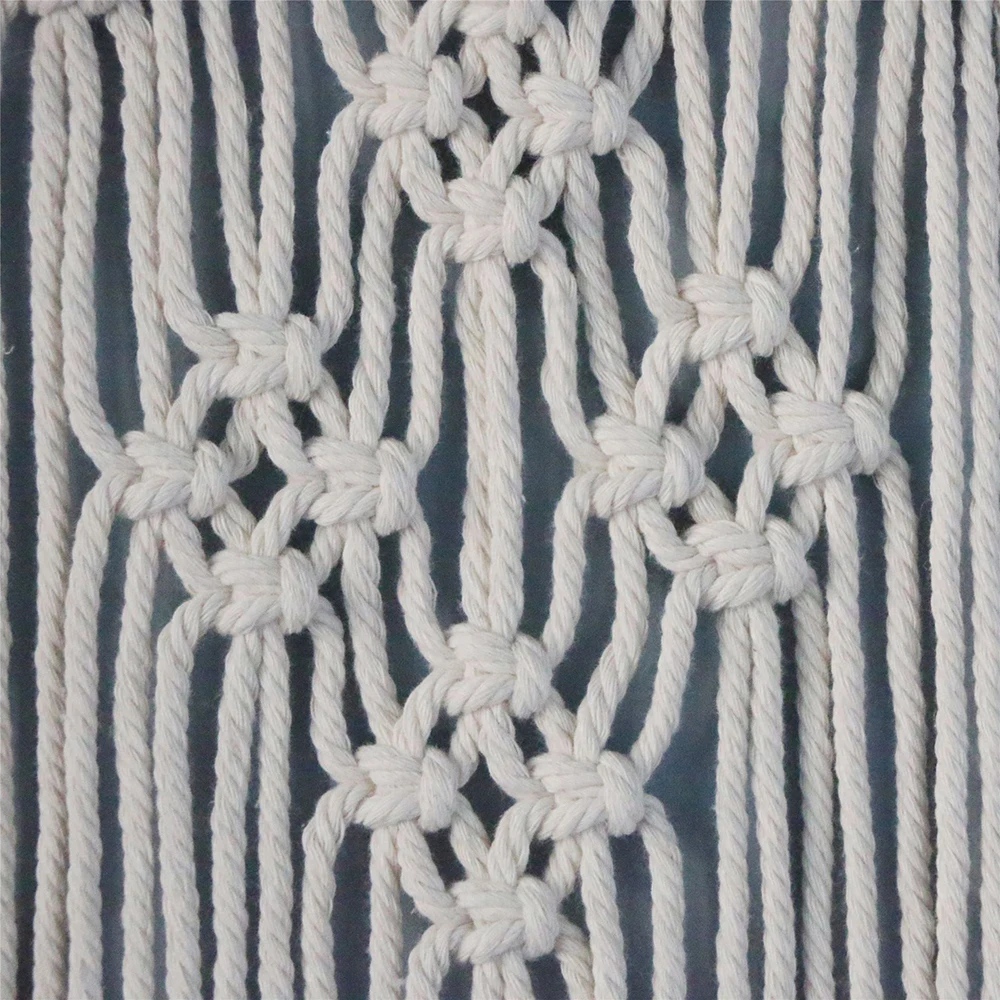 

Macrame Wall Hanging Handwoven Bohemian Cotton Rope Tapestry Home Decoration Pure Stars Mini Mural Livingroom Wall Decoration