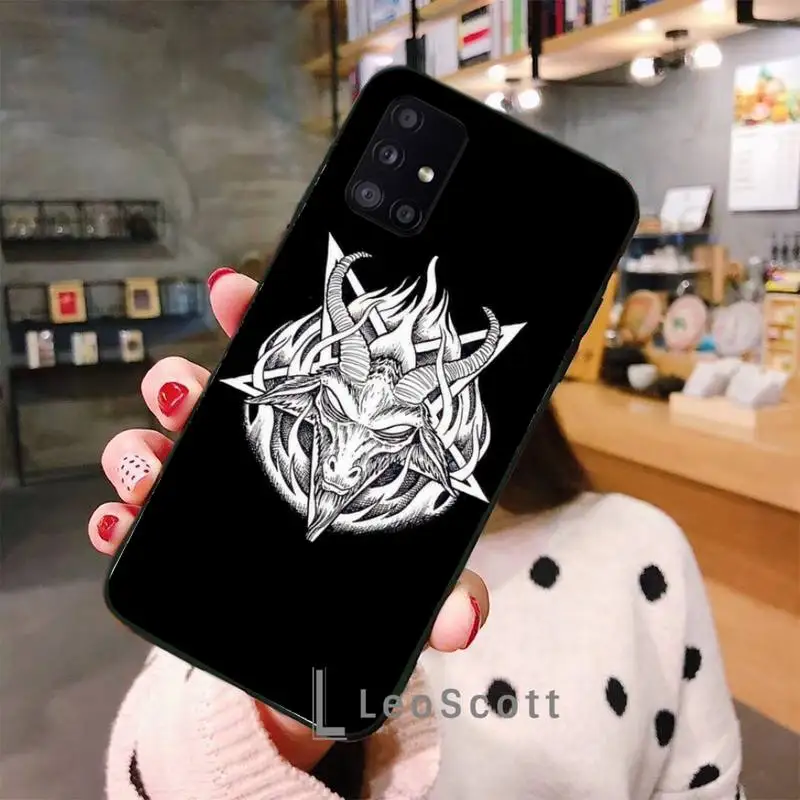 

Goat Head Satan Phone Case For Samsung A40 A31 A50 A51 A71 A20E A20S S8 S9 S10 S20 Plus note 20 ultra