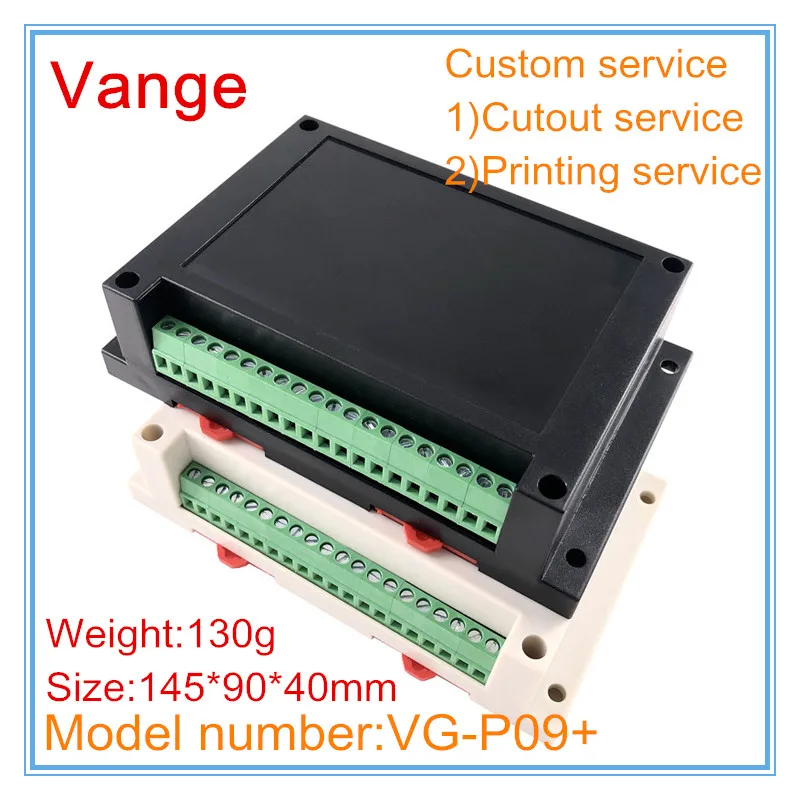 1pcs/lot one chip microcomputer project box 145*90*40mm ABS plastic enclosure cases terminal block for din rail device | Обустройство