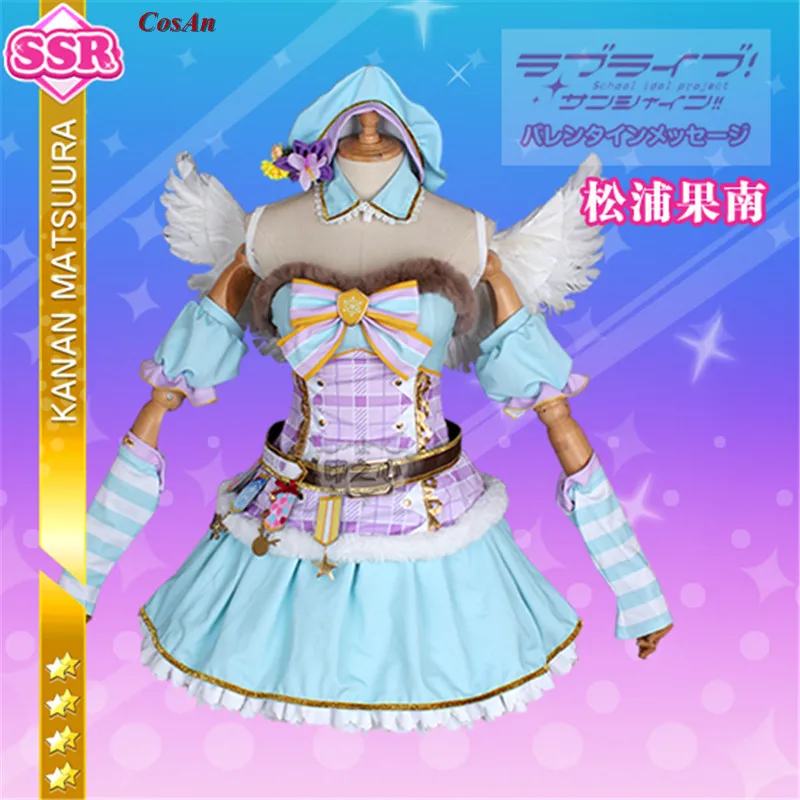 

New Anime LoveLive Sunshine Matsuura Kanan Cosplay Costume Christmas Choir Awakening Dress Activity Party Role Play Clothing