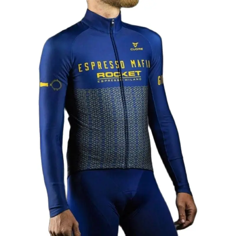 

ESPRESSO MAFIA spring and autumn long sleeves cycling jersey men maillot ciclismo outdoor sportswear pro team mtb bike clothing