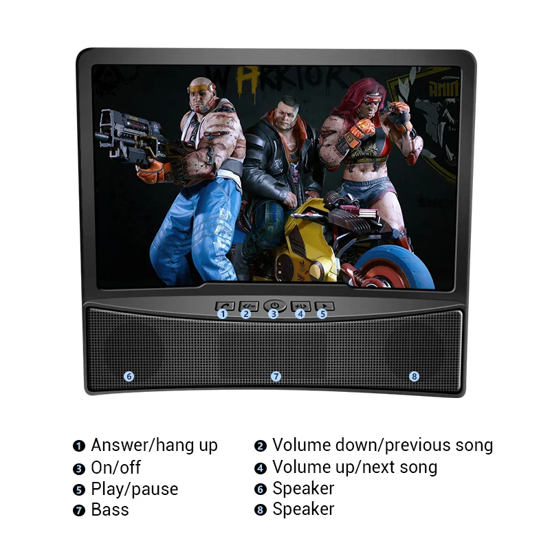 

10 Inch 3D Mobile Phone Screen Magnifier Bluetooth Stereo Speaker HD Video Amplifier for Smartphone Desk Holder Anti-Radiation