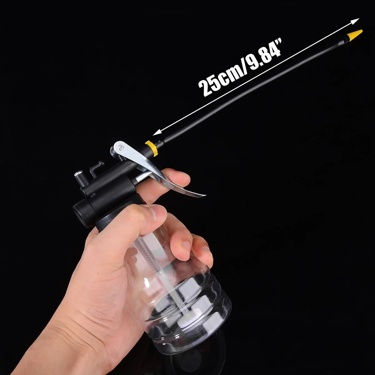 250cc Plastic Oil Can250mm High Pressure Pump Oiler Lubrication Can Machine Grease Gun For Power Tool Accessories | Инструменты