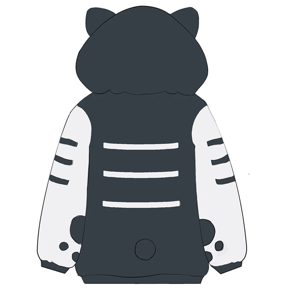 Костюм для косплея Game Neko atlifepo4 толстовка с капюшоном котом фланелевые свитера