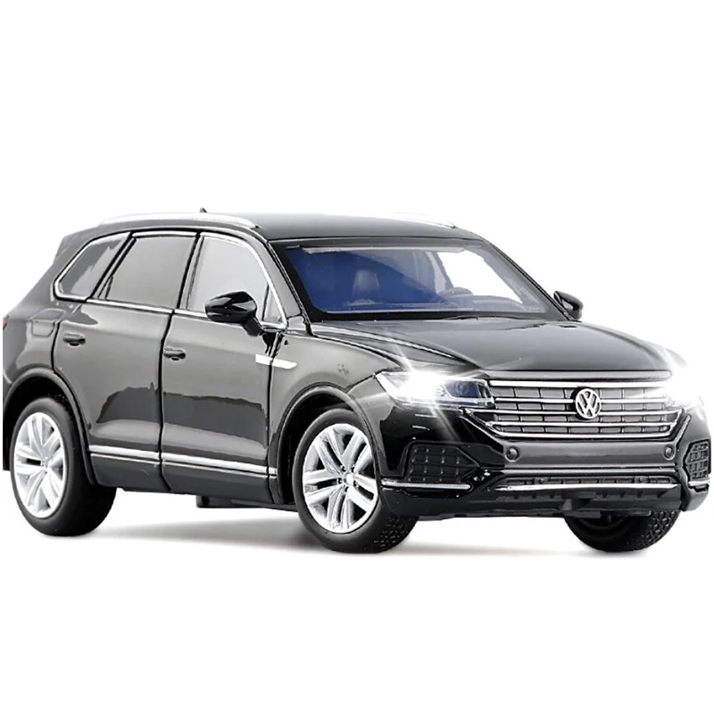 Новый 1:32 весы TOUAREG сплава игрушечный автомобиль со звуком и светильник