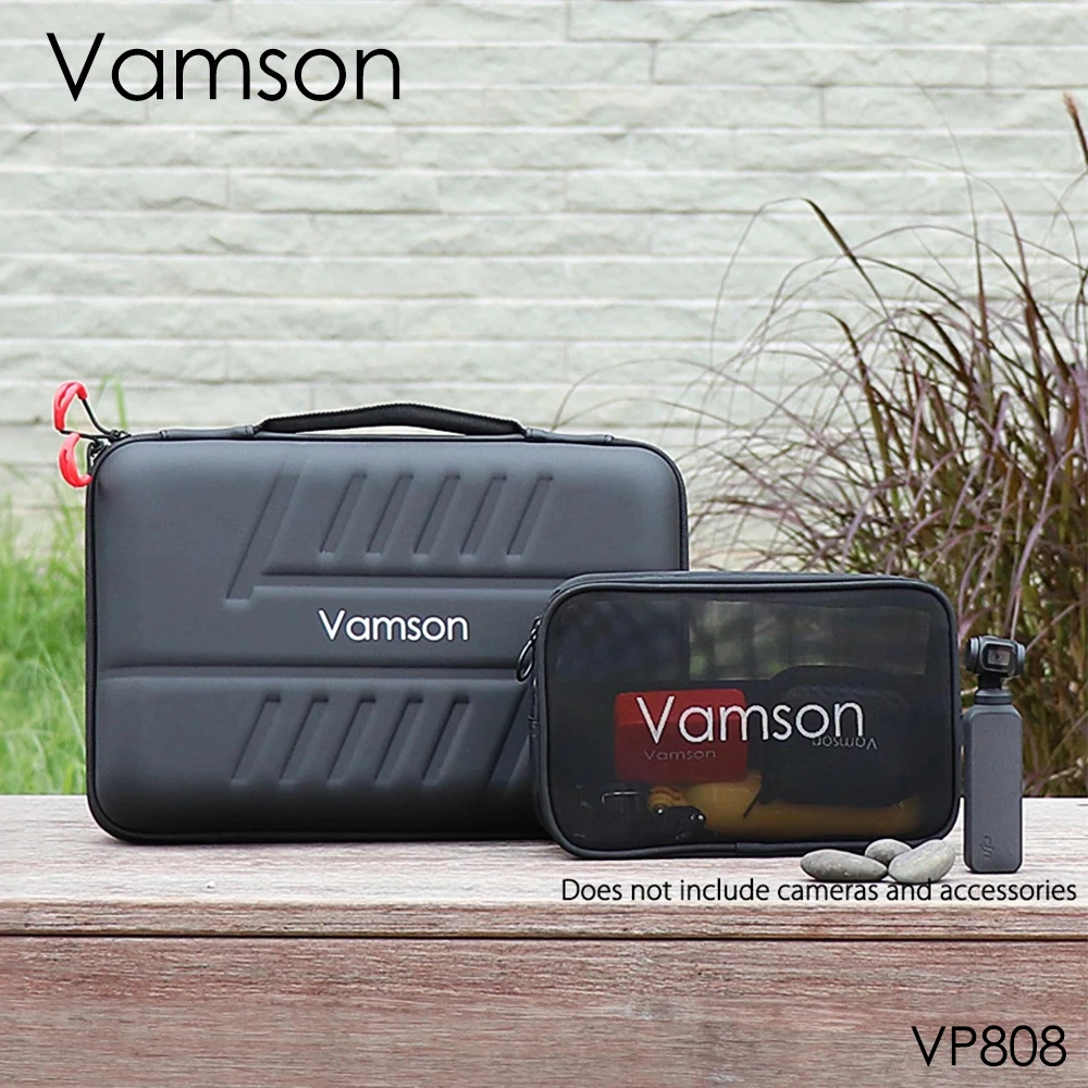 

Большой водонепроницаемый чехол Vamson из ПУ для Gopro Hero 10/9/8/7/6/5 для DJI OSMO Action для Xiaomi YI Hard Shell Outdoor VP808