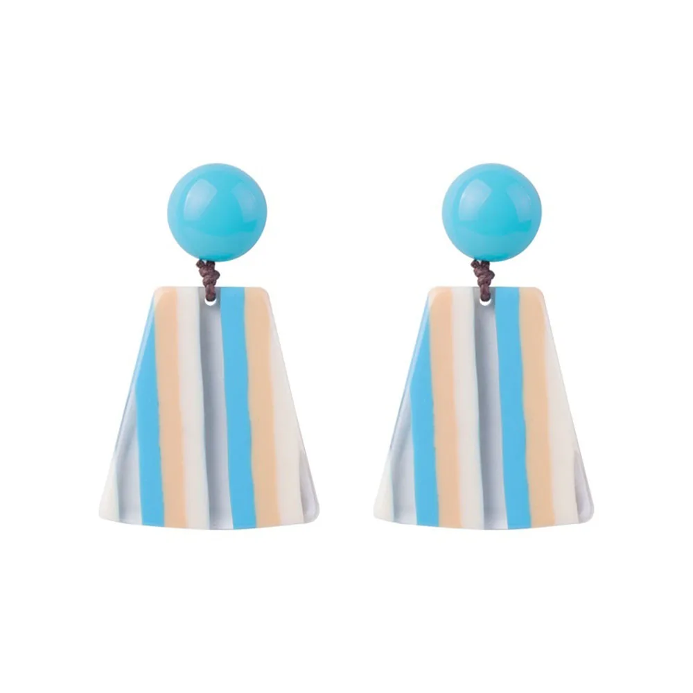Модные Акриловые серьги в форме капли для женщин геометрические красочные