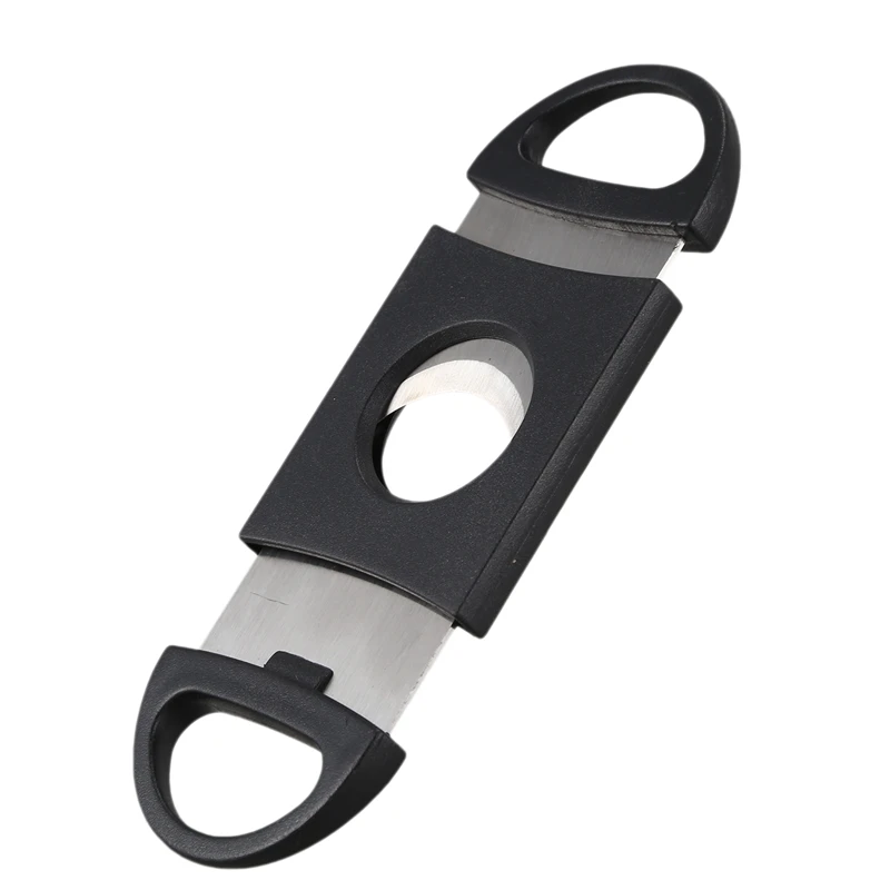 

Oval-Shaped Cigar Cutter, Double Cut Blade