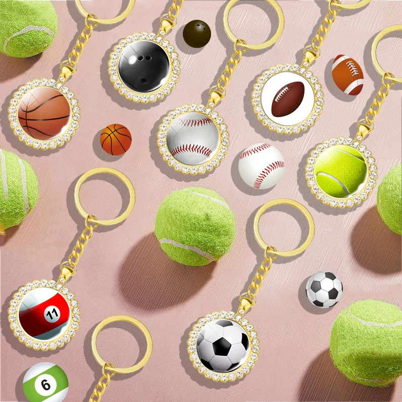 Люстра в форме баскетбольного/футбольного мяча брелок модные хрустальный шар