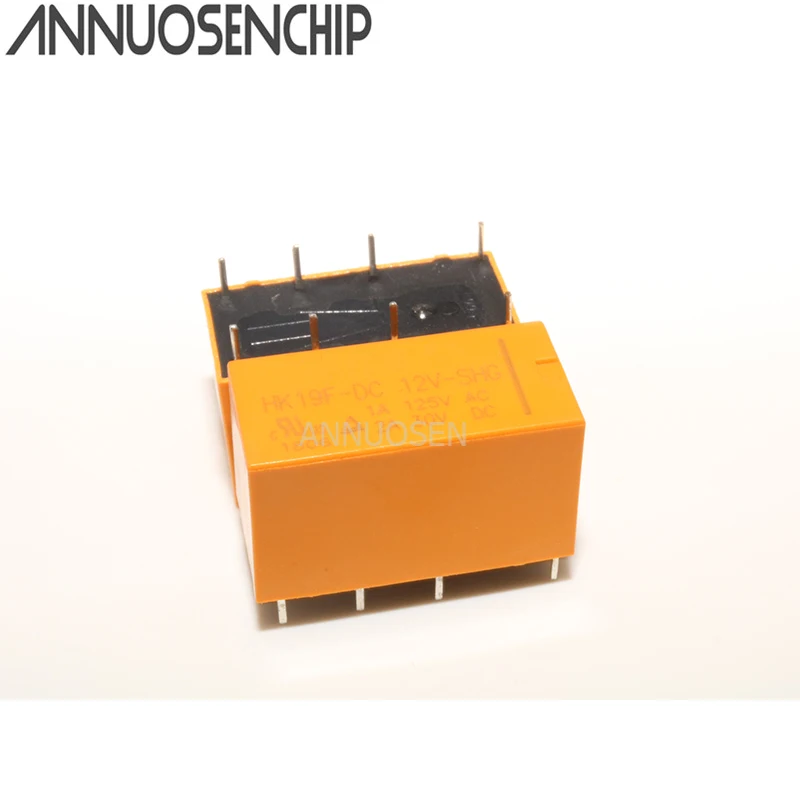 5 шт./лот для DC 3V 5V 12V 24V SHG катушка DPDT 8 Pin 2NO 2NC Мини реле питания PCB типа hui Ke HK19F