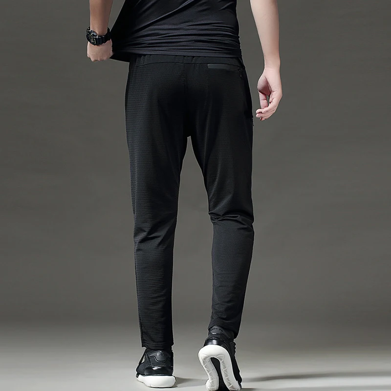 Высококачественные сетчатые штаны для бега мужские спортивные фитнеса йоги