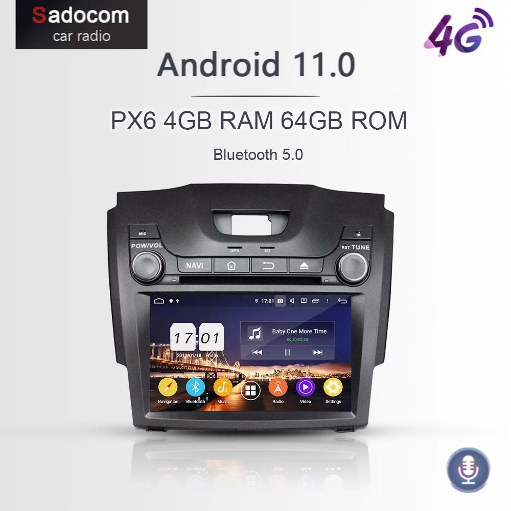 Автомобильный DVD-плеер Isuzu D-max 720 11 0 P PX6 Android MU-X 8 ядер 4 Гб ОЗУ 64 ПЗУ автомобильное
