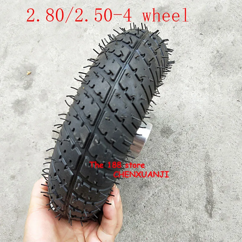 2.80/2.50- 4" Pneumatic (Air Filled) Tire Wheel 2.80/2.50-4 tire inner yube and alloy hub for Electric Scooter Mobility | Автомобили и