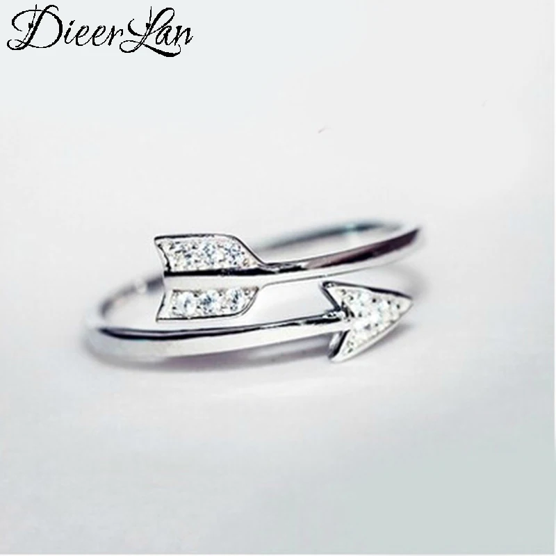 Новые серебряные кольца со стрелками и кристаллами для женщин обручальные