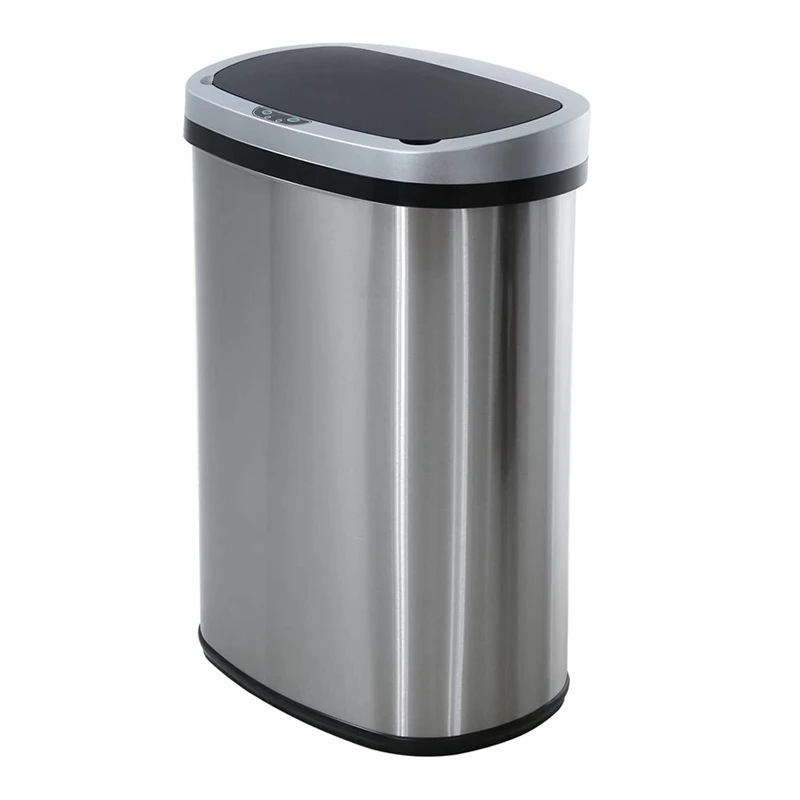 

Смарт-Сенсор мусорный бак автоматическое мусорное ведро немой металлическая мусорная корзина с крышкой Нержавеющая сталь 15 литр для Кухня...
