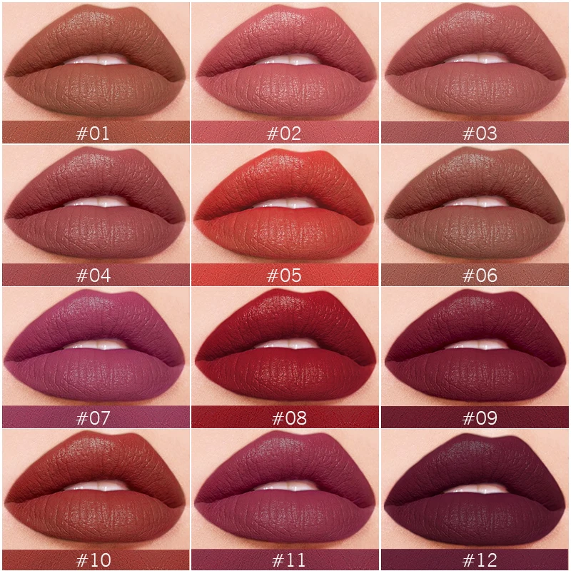 KIMUSE 12 цветов матовый дневной Увлажняющий блеск для губ Глянцевый тинт косметика