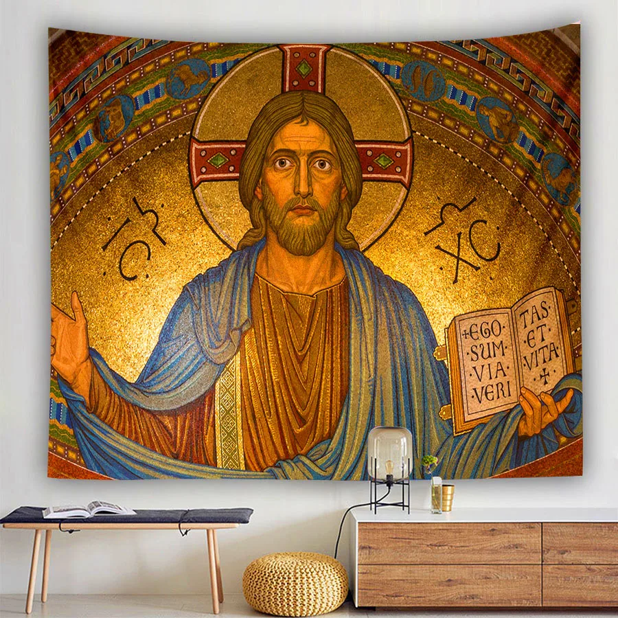 Индийский гобелен украшение с принтом религиозный пляжное одеяло | Дом и сад