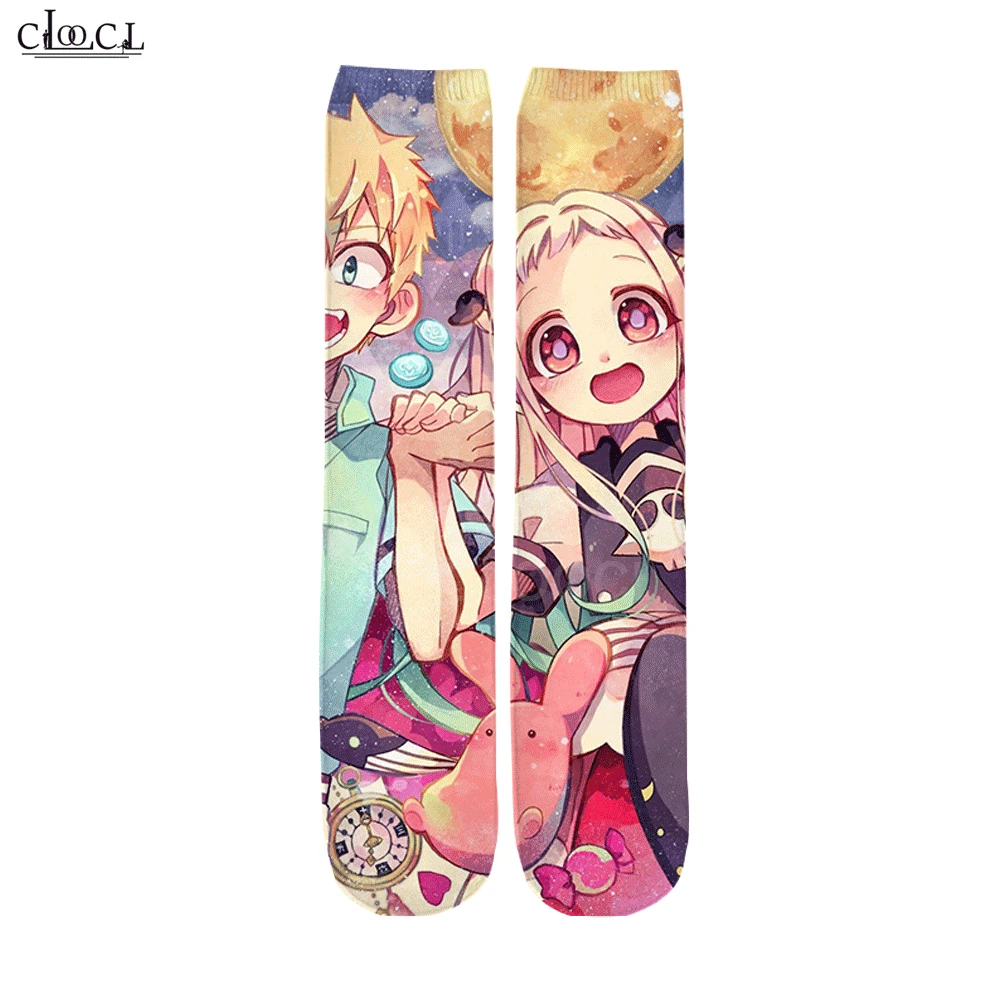 

CLOOCL Cartoon Anime Toilet Bound Hanako Kun Sock Print Cool Long Sock Hip Hop Personality Polyester Cotton Sock Drop Shipping