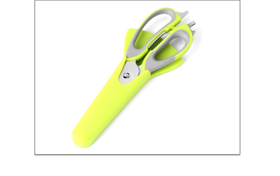 

7 In 1 Kitchen Scissors Magnetic Knife Seat Removable Stainless Steel Scissors For Fish Chicken Shears Cooking New